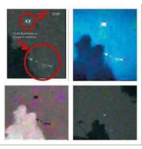 Photograph of a UFO near a radio antenna from the 1999 marinelakeufos.com case.