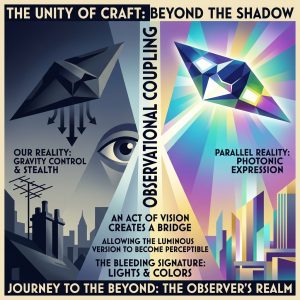 The craft exist in both realities simultaneously, but their energy signature "bleeds" differently. In our reality